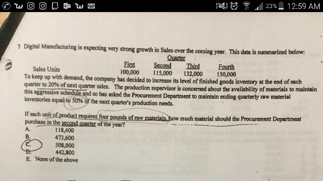 Please note that the answer is 508,000 but need the details. NO