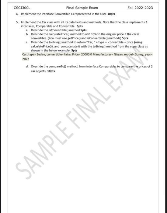 and methods and override the toString() method to display the manufacturer name,