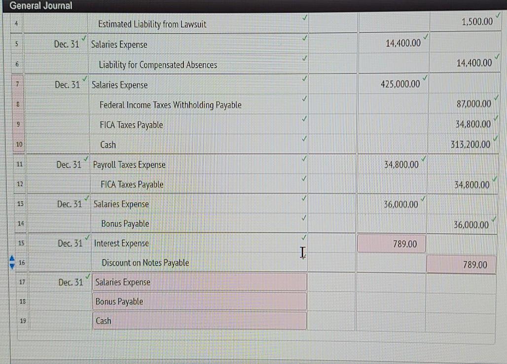 500,000.00 6 Nov.9 Warranty Expense 12,500.00 7 Estimated Warranty Liability 12,500.00 8