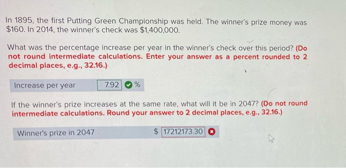  help with second part In 1895, the first Putting Green Championship