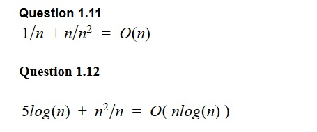 the following equalities are True or False; You should create a parameter-free