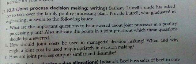  rationale ror ul ai 10.2 (Joint process decision making; writing) Bethany
