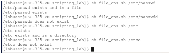 I need to create a script file called file_ops.sh and I am