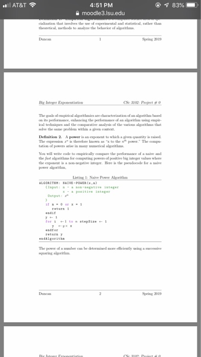  AT&T 4:51 PM a moodle3.lsu.edu 83%-- cialization that involves the ue