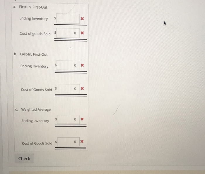 out of 6.00 P Flag question Inventory Costing Methods-Perpetual Method The Gleem