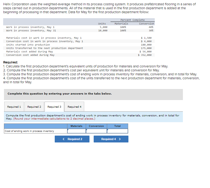 production departments. All of the materlal that is used in the first