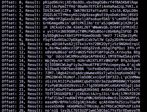 not behaving correctly. In picture of my output, the 12th character should