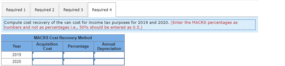 delivery purposes (cost, $37,300; estimated life, seven years; estimated salvage value, $4,400).