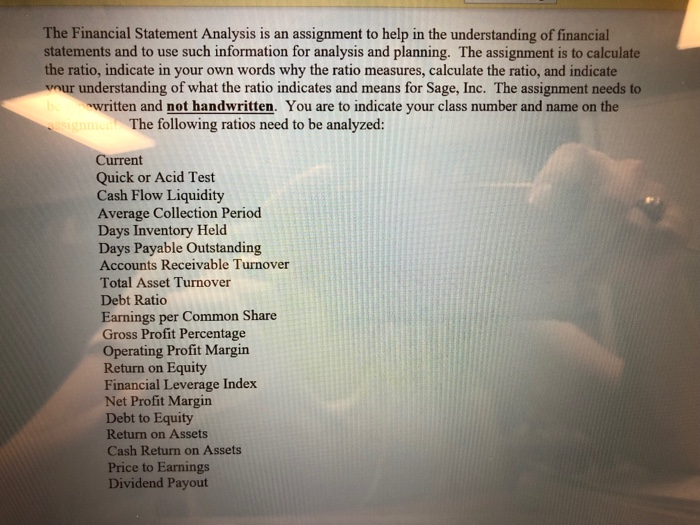  The Financial Statement Analysis is an assignment to help in the