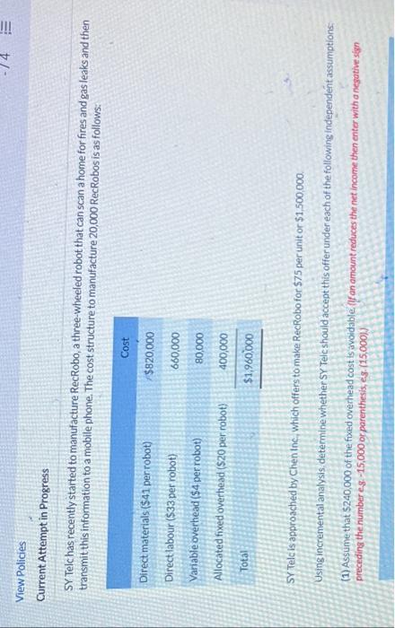  !!! View Policies Current Attempt in Progress SY Telc has recently