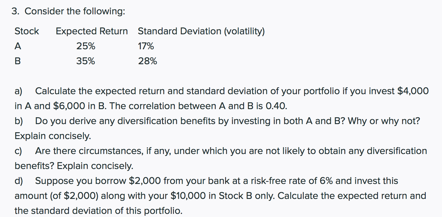  Show all work. Provide explanations where asked. 3. Consider the following: