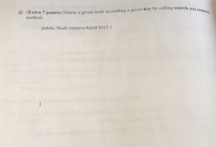  MEstra 7 pointsy) Delete a given node according a given key