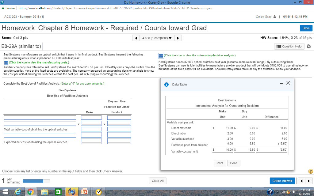 12:47 PM Homework: Chapter 8 Homework - Required / Counts toward Grad