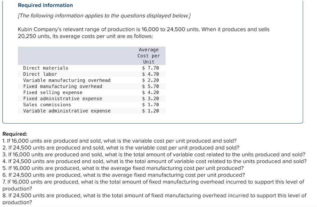 This is an accounting question going over fixed, variable, and maybe even