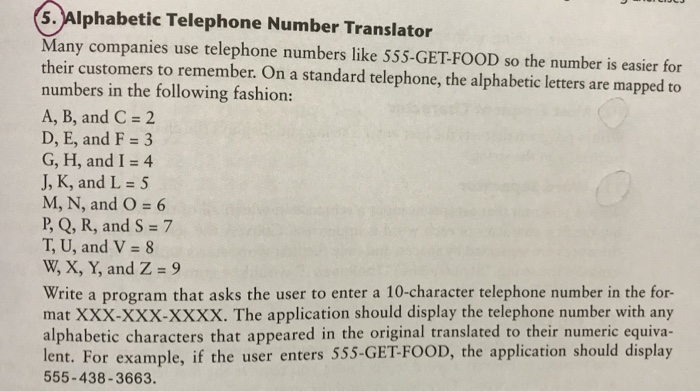  For Python Program s.Alphabetic Telephone Number Translator Many companies use telephone
