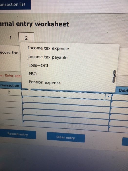 Amortization of net loss 2. Prepare the journal entries to record pension