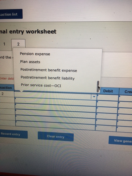 expense and funding for the year. (If no entry is required for