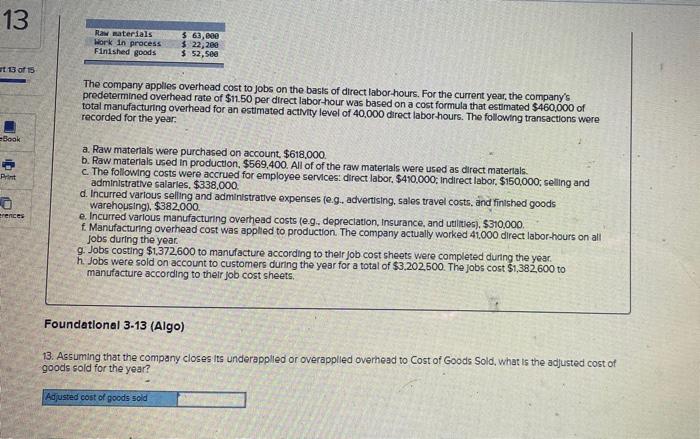  13 Raw materials Work in process Finished goods $ 63,600 $