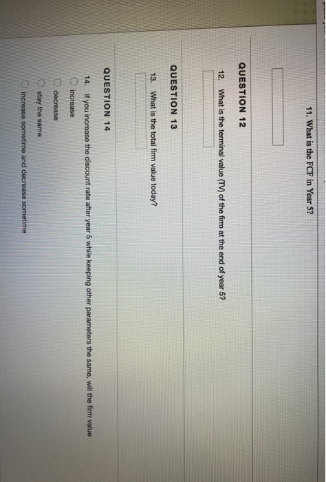built the following spreadsheet for DCF analysis of the company you are