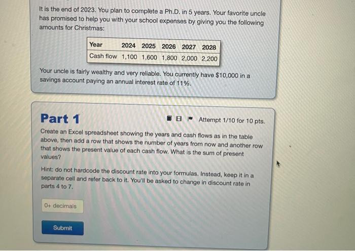 I need help solving these problems It is the end of 2023.