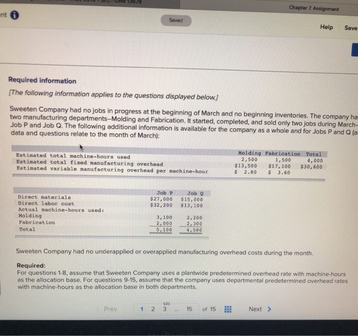  101 SCUTUN. 136/ Chapter 2 Assignment ent Saved Help Save Required