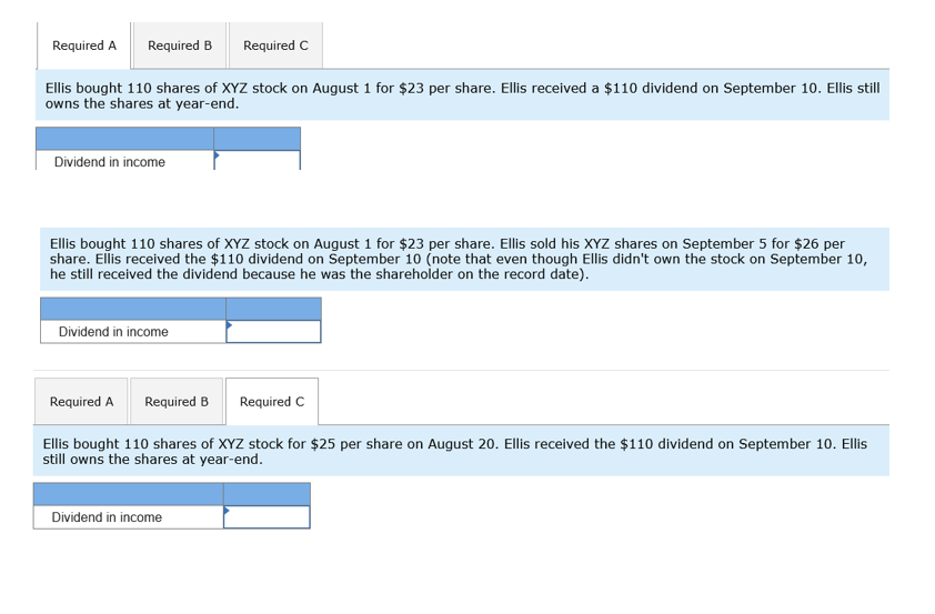  XYZ declared a $1 per share dividend on August 15. The