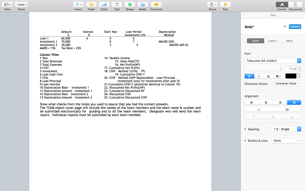 The second project expands the spread sheet adding columns to the initial