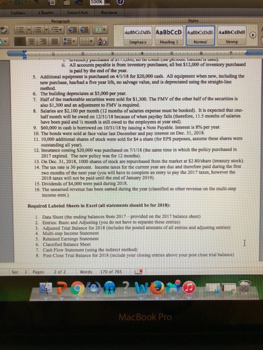 Heading 1 Normal Strong This project should be completed using Excel (with