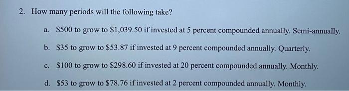 Please help with setting up each problem with the correct numbers in