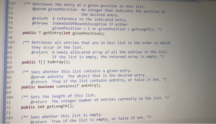 methods than those contained in the Listinterface class from Chapter 12. With