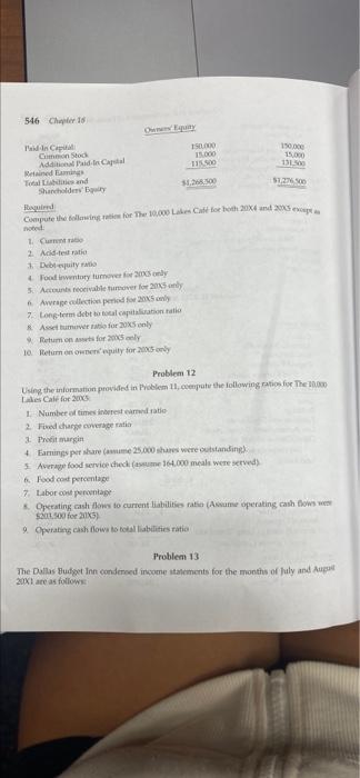 Quick Corretta 546 Chapter 18 SOLO IND 115 15 1515 Common Stock