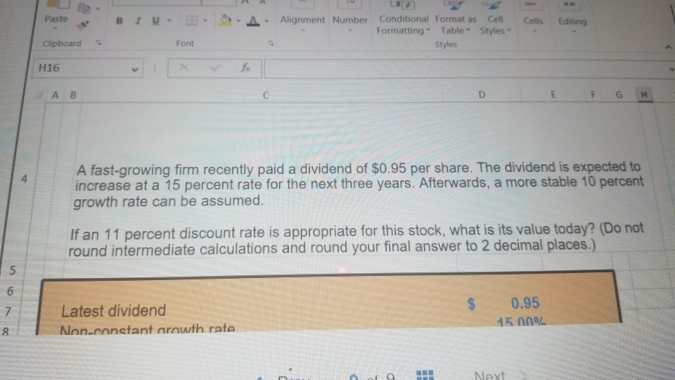  hi how do you calculate this problem using excel. Time period