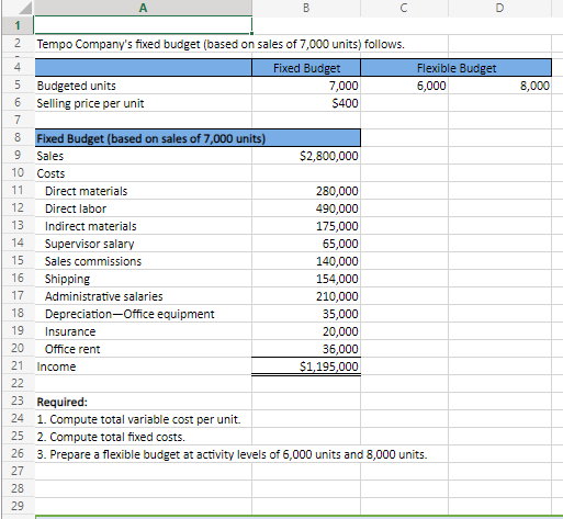 PLEASE INCLUDE EXCEL FORMULAS PLEASE INCLUDE EXCEL FORMULAS