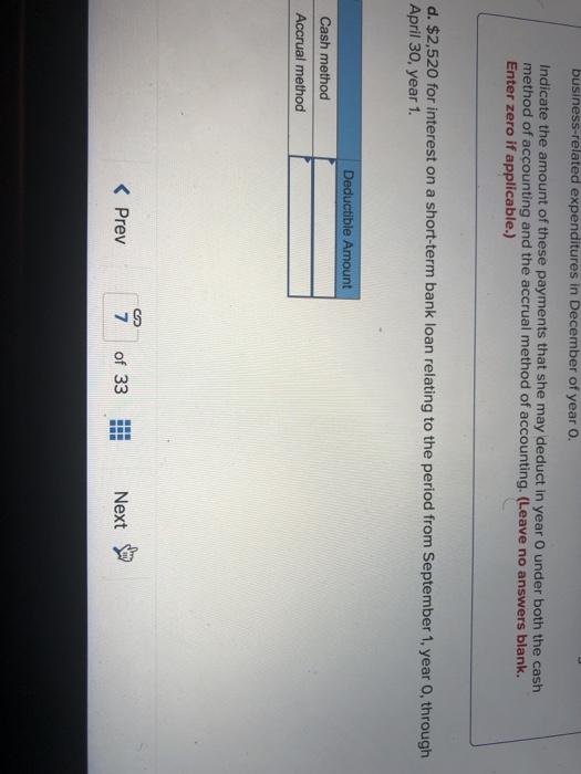 Indicate the amount of these payments that she may deduct in year