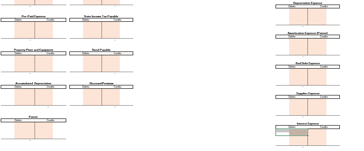 of the end of the month. From the information below, please fill