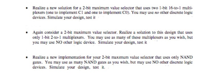  Digital design, logic gates, Boolean algebra n-BIT MAXIMUM VALUE SELECTOR Consider