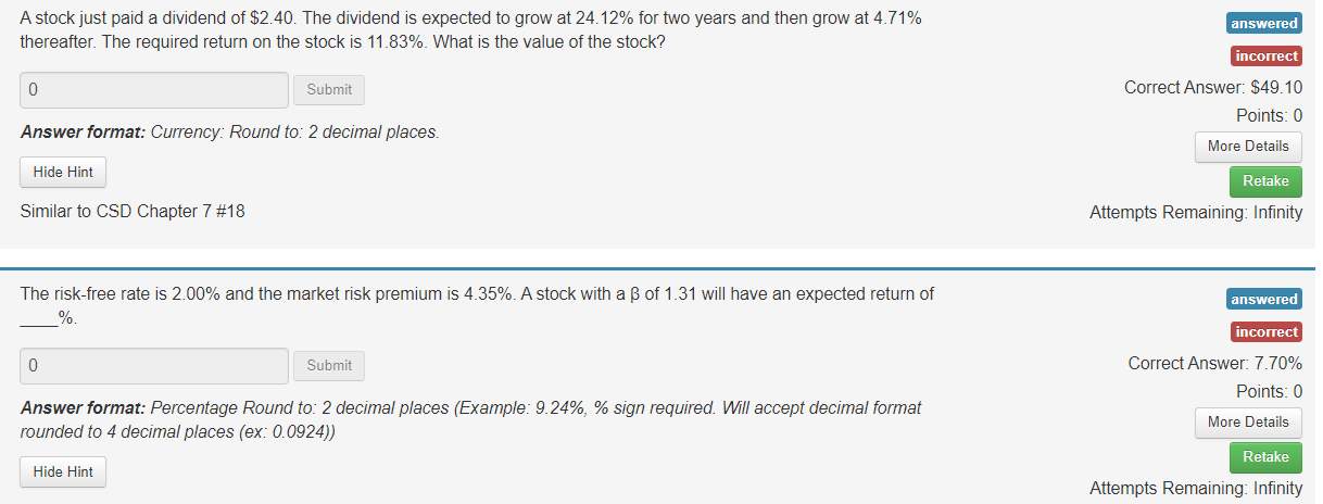 Please solve in Excel and show equations (will give thumbs up) A