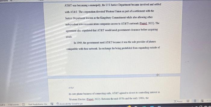 govenment for the last century. During its formative years, the company was