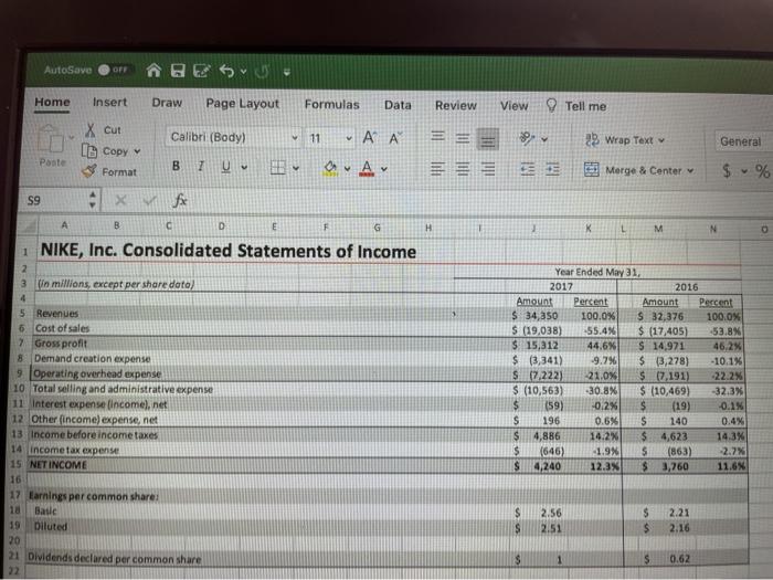 i need helo doing a verticle and horizontal analysis performed on this