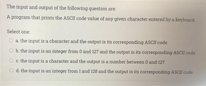 B. concatenation OC. comments D. exponentiation The input and output of the
