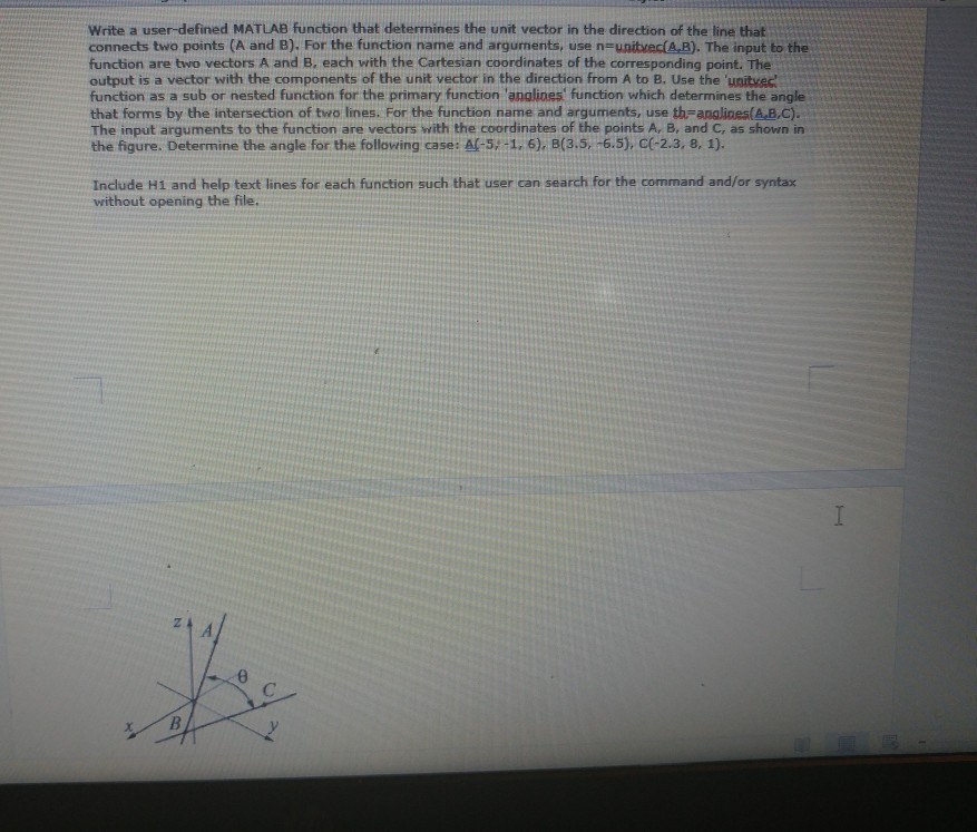  Matlab help pls Write a user-defined MATLAB function that determines the