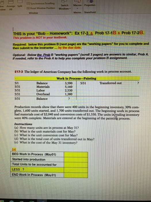  D D Macros Properties lew dow Arrange All Split El Synchronous