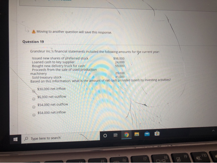  Moving to another question will save this response. Question 19 Grandeur