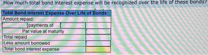 of $249,000. The bonds' annual contract rate is 10%, and interest is