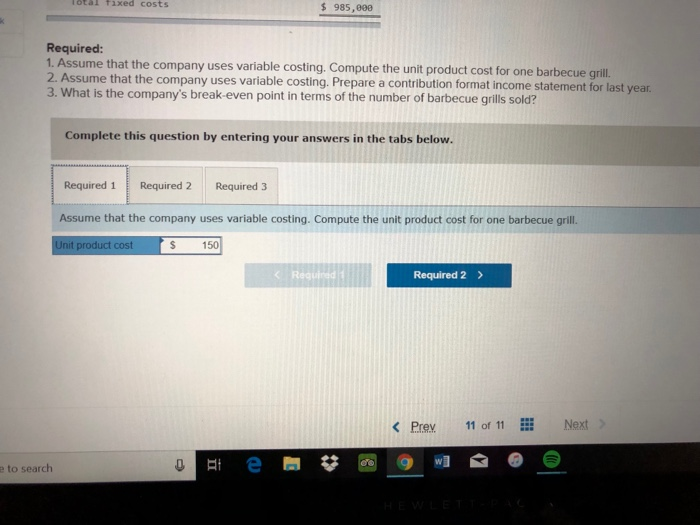 Break-Even Analysis (LO7-1, LO7-2 Chuck Wagon Grills, Inc., makes a single product-a