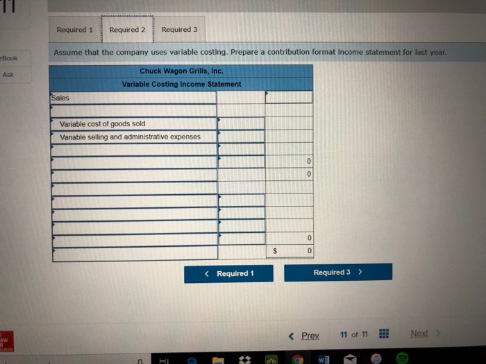 handmade specialty barbecue grill that it sells for $210. Data for last