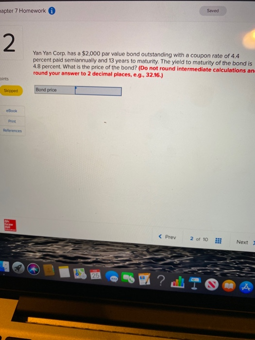  mapter 7 Homework Saved Yan Yan Corp, has a $2,000 par