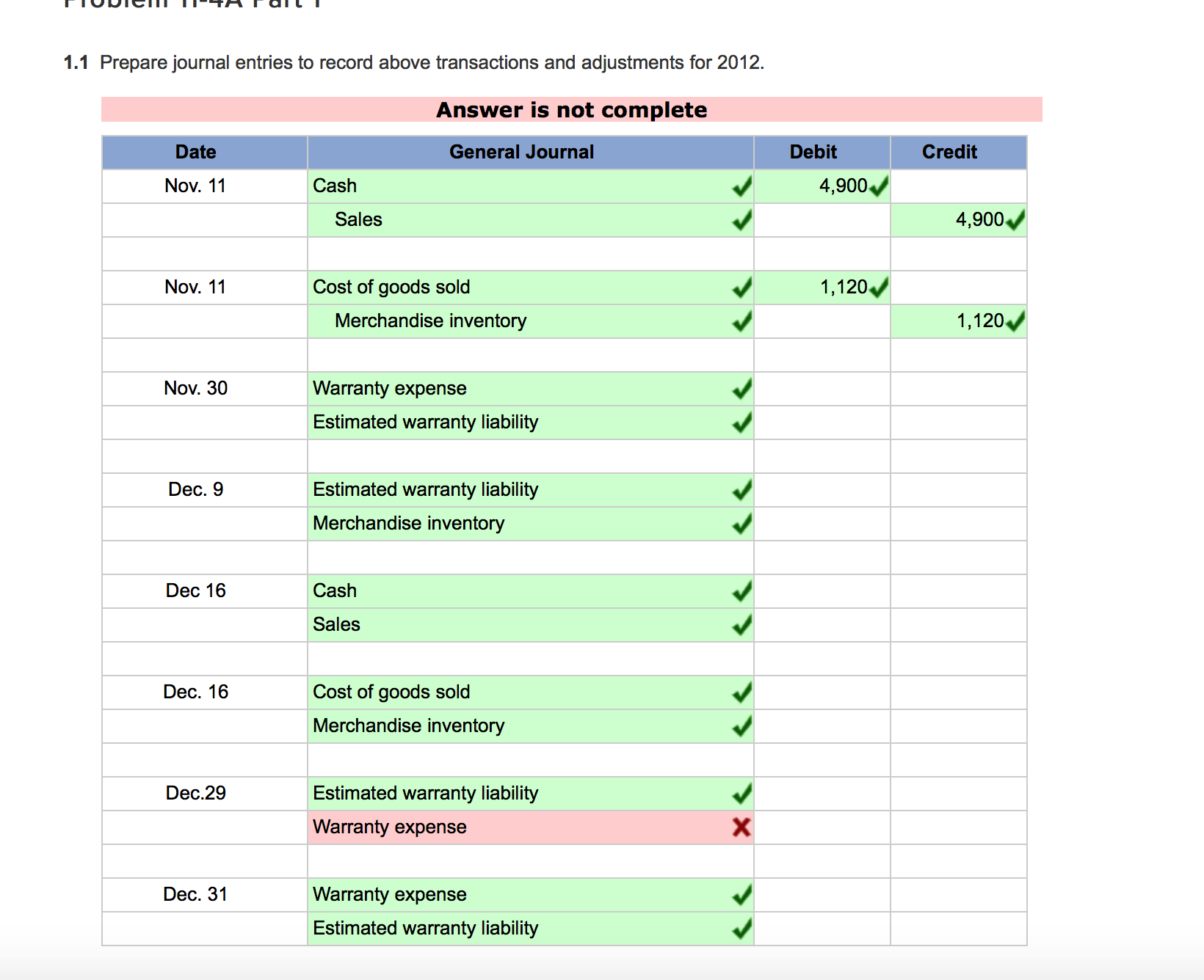 October 29, 2012, Lobo Co. began operations by purchasing razors for resale.