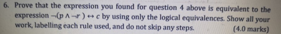 not need to specify "how you found the equivalent expression because you