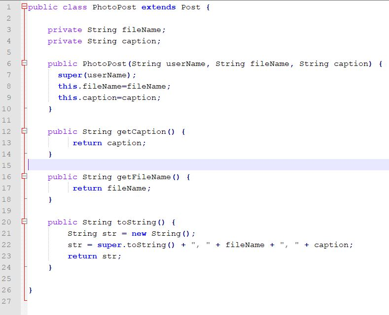 stores Post messages It uses a fixed size array of some constant